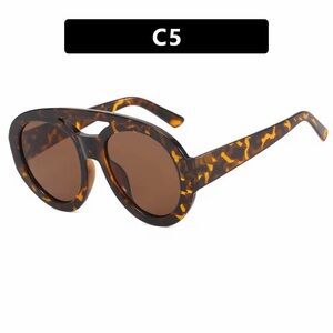 No. 6 Black Sunglasses with Amber Lenses